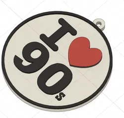 Jewelry & Accessories STL indir - LIEFDE JAREN 90 SLEUTELHANGER - Gominolozgz