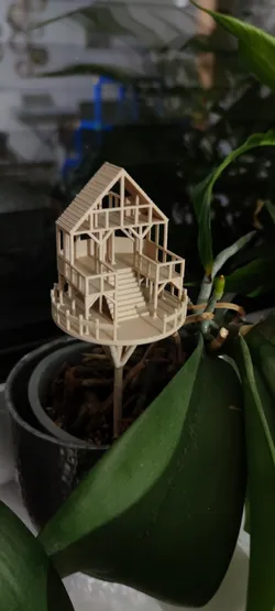 Mini Treehouse Plant Decoration Western
