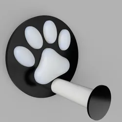 Multipart Multicolor Paw Wall Hook - Leash & Harness Holder
