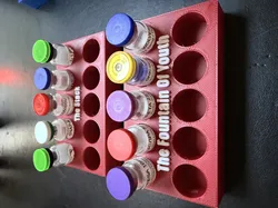 Peptide Vial Tray Set - Stackable 10mL Organizer | Two-Color Label