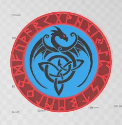 Sculptures & Artworks STL Download - Celtic Dragon Wall Artby Myke Michael