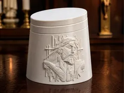 Tarro con Relieve de Jesús - Modelo de impresión 3D gratuito
