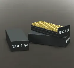 Angled ammobox for 9x19mm