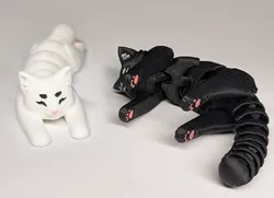 Articulated Cat – Print In Place, bumps for easy painting