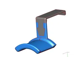 Cubicle Heaphone Holder for Haworth Compose cubicles (with STEP file) - REMIX no cord holder