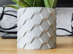 Hexagonal Sci-Fi Plant pot and Decor Planter - Vase mode design