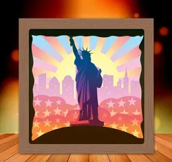 Home Decorations & Ornaments STL Download - Statue Of Liberty shadow boxby tecnoculebras