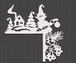 Home Decorations & Ornaments STL indir - door frame elf deco - celticverse