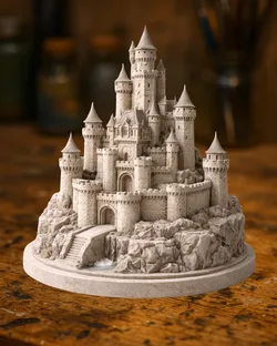 Medieval Stone Castle Diorama