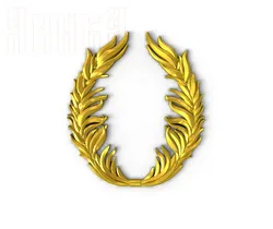 wreath for medal coin badge 3D Print Model in Coins and Badges 355447