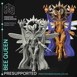 Characters & Creatures STL indir - Queen Bee - Printed Obsession