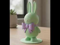 Easter Bunny with Bow Tie Figure