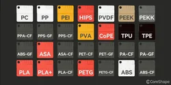Filament Swatches (Multiple Materials)
