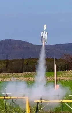 Flying Y-wing Model Rocket