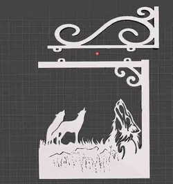 Home Decorations & Ornaments STL تنزيل - ديكور معلق مع ذئاب حائطية معلقة على الحائط - celticverse