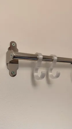 Hook for Ikea horizontal bar HULTARP