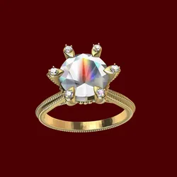 Jewelry & Accessories STL indir - Kathedraal Milligrein Ring - Christina3d