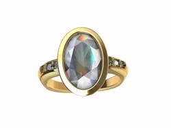 Jewelry & Accessories STL تنزيل - خاتم سلة مصمم مربع الشكل بيضاوي الشكل مربع الشكل - Christina3d