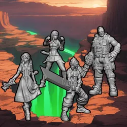 Landslide Freedom Fighters Wave 1 - 40mm scale JRPG miniatures