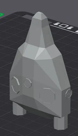 low-poly spaceship