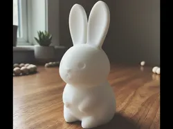 Minimalist Easter Bunny Figure