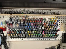 Parametric (Pegboard) Paint Bottle Rack