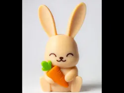 Playful Easter Bunny Figurine