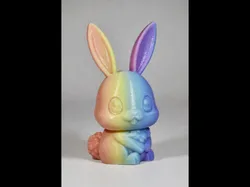 Round Cute Easter Bunny
