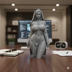 sexy woman in nun's uniform 3