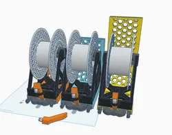 Spool Holder with Filament Guide & V2 Buffer for Prusa MMU3 / Core One L +  Extends