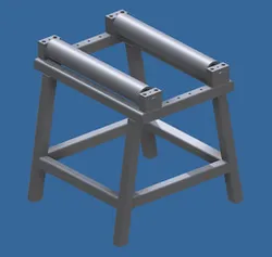 SUPPORT TO ROLLERS FOR PIPE