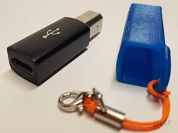 USB-C to USB-B Adapter Keychain