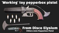 'Working' Toy Pepperbox Pistol - Disco Elysium