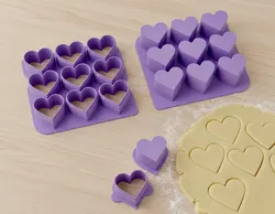 9-in-1 Heart Cookie Cutter and Cake Pop Mold Set