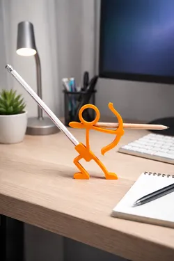 Archer Pen Holder – Stickman Desk Organizer