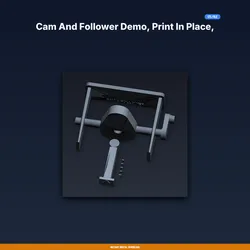 Cam and Follower Demo, Print in Place, Pear Shaped Cam, Vertical - 3D Printable STL File