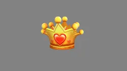cartoon gold crown - love crown