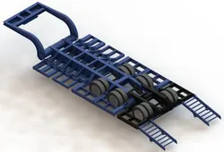 Combine trailer with stinger axle