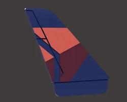 Delta Airlines - Airplane Tail coaster, keychain