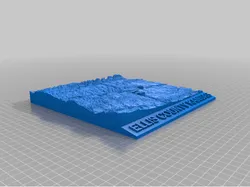 Ellis County Kansas Topographic map 5x vertical exaggeration