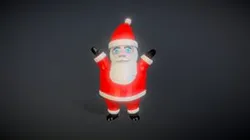 fat Santa with animated hat