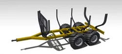 Forest trailer without crane/hydraulic arm