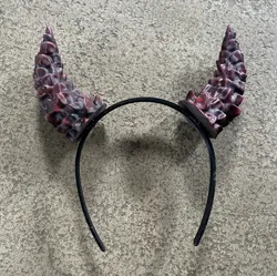 Gothic Demon Horn Headband