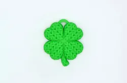 Knitted 4 Leaf Clover Shamrock Keychain