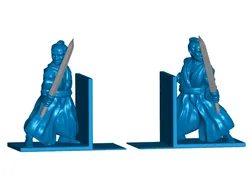 Samurai Bookends (Left and Right) - No Supports