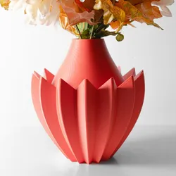 The Makio Vase, Modern and Unique Home Decor for Dried and Preserved Flower Arrangement  | STL File