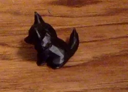 Tiny cute low poly wolf