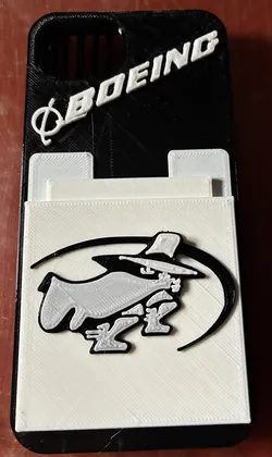 Boeing Phantom Works iPhone 16e Case with 3 Card Holder