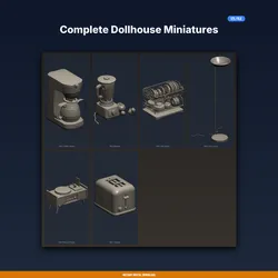 Complete Dollhouse Miniatures - 6-Model STL Bundle