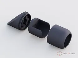 Curtain Rod Bracket for Angled or Sloped Walls (45° Ceiling Mount)
